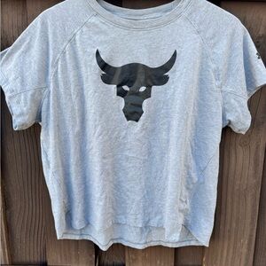 Under Armour Gray Bull Graphic Crop Top